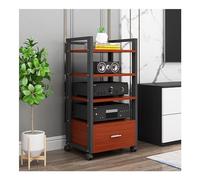 60Inch MultiTier Audio Rack with Drawer Amplifier Stand HiFi AV Cabinet Mobile CD Rack Media Storage Shelf for Safe Music Movie & Game Organization