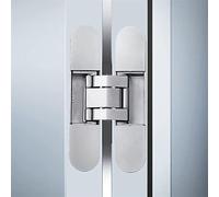 60KG Gold Adjustable Concealed 180 Degrees Hinge European H-Shaped Folding Silent Invisible Hinges(Sliver)