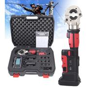 60kn Pro Press Tool Kit With 11 Molds for Copper Pipe and Tube Crimping - Battery Electric Plumbing Crimper for 16-300mm² Plumber or Family Electrical Use