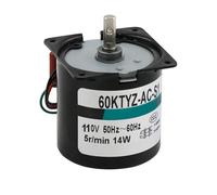 60Ktyz 14W 110V/220V Ac Permanent Magnet Synchronous Gear Motor 1Pcs(110V 15RPM)