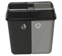 (60L Black/Grey) 40L/60L/100L Duo Kitchen Bin Waste Base Connectors