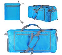 60L Foldable Duffle Bag Large Capacity Travel Weekender Bag with Shoes Compartment Lightweight & Water-Resistant Gym Beach Swimming Bags Pool Sports Gym(Light Blue)