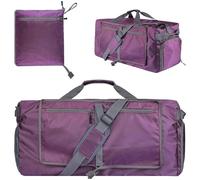 60L Foldable Duffle Bag Large Capacity Travel Weekender Bag with Shoes Compartment Lightweight & Water-Resistant Gym Beach Swimming Bags Pool Sports Gym(Purple)
