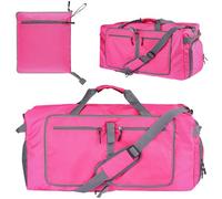 60L Foldable Duffle Bag Large Capacity Travel Weekender Bag with Shoes Compartment Lightweight & Water-Resistant Gym Beach Swimming Bags Pool Sports Gym