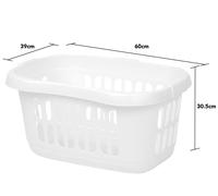 Wham Casa Hipster Laundry Basket Ice in White, Plastic | Charlies