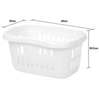 Wham Casa Hipster Laundry Basket Ice in White, Plastic | Charlies