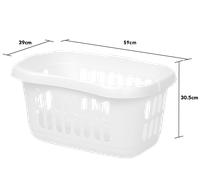 Wham Casa Hipster Laundry Basket Ice in White, Plastic | Charlies