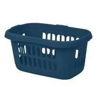 60L Litre Hipster Laundry Basket Large Plastic Storage Basket Washing Basket For Storage Clothes Laundry Hamper Toys Organiser For Bedroom Bathroom Household (Midnight Navy)