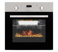 Cookology FOD60SS 60cm 61 Litre Capacity Built In Electric Cooker, True 1800w Fan Oven with Easy Programmable Timer and Digital Clock - In Stainless Steel
