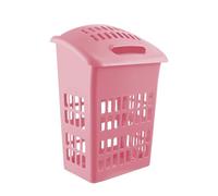 60L Upright Pink High Gloss Plastic Laundry Basket - 67cm (H) x 45cm (W) x 31cm (D)
