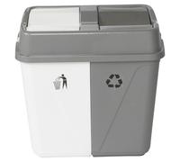 (60L White/Grey) 40L/60L/100L Duo Kitchen Bin Waste Base Connectors