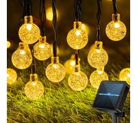 60LED 6M/20FT Solar Lights Outdoor Garden - 8 Modes & 8H Timer Solar String Lights Outside Waterproof for Garden, Patio, Yard, Camping, Wedding(Warm White)