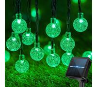 60LED 6M/20FT Solar Lights Outdoor Garden - 8 Modes & 8H Timer Solar String Lights Outside Waterproof for Garden, Patio, Yard, Camping, Wedding(Green)