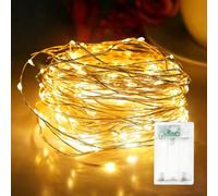 60LED 6m Fairy Lights Battery Operated, Battery Powered String Light Indoor | 1 Pack 2 Modes Mini Led Copper Wire Lights for Christmas, Classroom Bedroom Decor, Small LED Twinkle Bottle Light, Warm White