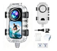 60M/196FT Invisible Dive Case for Insta360 X6, Underwater Waterproof Diving Housing Cover Protective Shell for Insta 360 X6 Housings with Adapter Bracket Camera Accessories