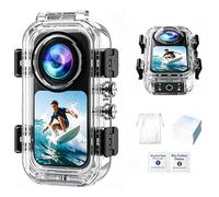 60M/196FT Waterproof Dive Case for Insta360 X6, Invisible Underwater Housing Protective Shell with 1/4 Threaded Hole and Magnetic Quick Release Mount for Insta 360 X6 Accessories