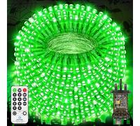 60M 500 LED Green Fairy Lights Outdoor Halloween Christmas String Lights | Xmas lights Plug in 8 Modes Remote Control Timer Dimmable Memory IP44 Waterproof for Outside Garden Patio Party Yard Decor