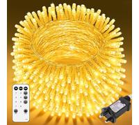 60M 600 LED Fairy Lights Plug in, Warm White String Lights with Remote, 8 Modes 3 Timers 4 Brightness, IP44 Waterproof Mains Powered Indoor Outdoor Christmas Fairy Lights for Bedroom Garden Decor