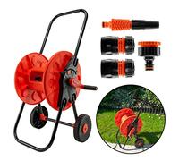 60m Capacity Garden Hose Reel/cart with fold Down Handle +Free Hose Connector KIT