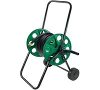 60M Garden Hose Reel Trolley - Portable Water Pipe Storage Cart with Wheels | Freestanding, Rust-Resistant & Easy Wind Hose Winder for Outdoor Lawn & Yard Irrigation