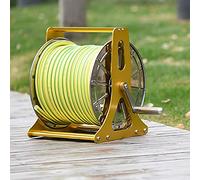 60m Metal Hose Cart Stainless Steel Hose Reel Storage Rack Portable Garden Hosepipe Outdoor Water Pipe Truck Hose Reel Without Hose Silver