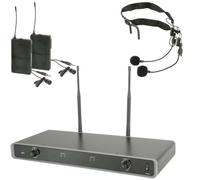 60M Wireless Microphone Receiver System Neckband Headset Belt Loop Transmitter