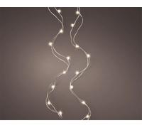 60Microled Metal 295cm Battery Indoor Warm White Silver Cable | Lumineo