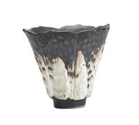 60ml/2oz ceramic vintage hammer-scented tea cups with Chinese personality and creativity-rough pottery falling white