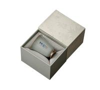 60ml-2oz underglaze color handwritten satisfied with smelling the fragrant cup, high enough to drink tea and taste the tea cup-Joy