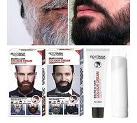60ML Beard Dye For Men, Coloring Dye Shampoo For Beard And Mustache, Mustache Dye Kit, Black/Brown Colour, Natural Colour Effect, Eliminates Grey For Thicker And Fuller Look