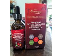 60ML Ceylon Cinnamon Supplement Liquid Drops + Bitter Melon Extract, Glucomannan, Gymnema, Chromium, Turmeric, Panax Ginseng, Moringa GLP-1 Support