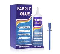60ML Clothes Strong Fabric Glue - Extra Strong Glue for fabric Material Upholstery Badge Textile Felt Leather Crafts Hemming Tape Carpet Patches -Waterproof Soft Clear(60ML*1)