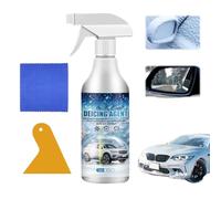 60ml De - Icer for Car Windshield Defroster,Windshield Deicer Spray,Deicing Spray,Fast Acting Ice Remover for Car Wind/shield,Deicer Kit Includes Scraper & Microfiber Cloth for Quick Defrosting