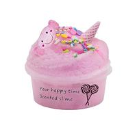 60ML Ice Cream Cone Slime, Cotton Candy Cloud, Scented Toy, Butter Slime Party Favors, Non-Sticky, Fluffy Slime for Girls and Boys, Children's Birthday Party Favor Set (Pink)