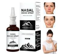 60ml Iodine Nasal Spray Gentle Cleaning Nasal Remove Nasal Nasal Moisturizing Nasal Relieve Pollutants Care Congestion Spray, With Blend, Kids Passages Nadal Spray, Passages, Blend, Travel iod