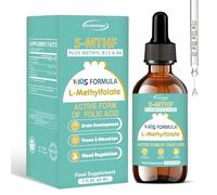 60ML Methylfolate for Kids | 5-MTHF Plus Methyl B12 with B6 (P5P) - MethylBee - MTHFR Supplement Kids B12 Vitamin | Folinic Acid Alternative | Sugar-Free, Berry Lemonade Drops