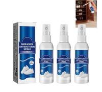 60ml per bottle Foot & Shoe Deodorant Spray - Antibacterial Odour Eliminator for Shoes, Socks & Feet | Multi-Purpose Freshener for Sneakers, Boots & Shoe Cabinets (3PCS)