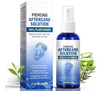 60ml Piercing Cleaning Solution, Natural Sea Salt & Tea Tree Oil Solution for Fresh Piercings, Gentle Aftercare Fluid for Ear Piercings, Effective Daily Hygiene & Maintenance
