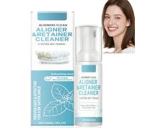60ml Retainer Cleaner Foam & Tablets,Clear Aligner & Mouth Guard Cleaner Solution,WHI/tening Tooth Cleaner,Denture Cleaner Tablets,Gentle Foaming Cleanser for Teeth Alignment