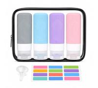 60ml Silicone Travel Bottles 4Pcs for Shampoo and Conditioner for Trips.