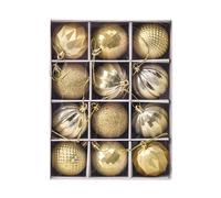 60mm/12Pcs Christmas Baubles Shatterproof Personalized Xmas Tree Decorations Christmas Balls Xmas Baubles Ornaments Hanging Decorations Home Decor - Pink Green White Gold Silver Navy Red
