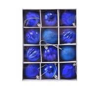 60mm/12Pcs Christmas Baubles Shatterproof Personalized Xmas Tree Decorations Christmas Balls Xmas Baubles Ornaments Hanging Decorations Home Decor - Pink Green White Gold Silver Navy Red