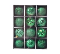 60mm/12Pcs Christmas Baubles Shatterproof Personalized Xmas Tree Decorations Christmas Balls Xmas Baubles Ornaments Hanging Decorations Home Decor - Pink Green White Gold Silver Navy Red