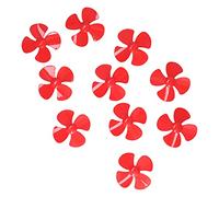 60mm 4 Blades Plastic Boat Propellers 10Pcs Set with 2mm Hole DIY Toy Remote Control Car Model Accessories (Red)
