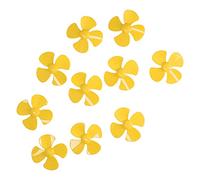 60mm 4 Blades Plastic Boat Propellers 10Pcs Set with 2mm Hole DIY Toy Remote Control Car Model Accessories (Yellow)