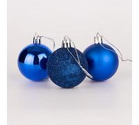60mm/6Pcs Christmas Baubles Shatterproof Blue, Christmas Tree Decorations Ball Ornaments Balls Xmas Hanging Decorations Holiday Decor - Shiny,Matte,Glitter