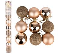 60mm/6Pcs Christmas Baubles Shatterproof Champagne Gold, Christmas Tree Decorations Ball Ornaments Balls Xmas Hanging Decorations Holiday Decor - Shiny,Matte,Glitter