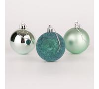 Shatchi 60mm/6Pcs Christmas Baubles Shatterproof Turquoise, Tree Decorations in Turquoise Shatchi Turquoise