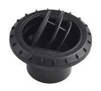 60mm/75mm Rotatable Warm Air Vent Outlet for Diesel Parking Heater or Air Conditioner, Black Plastic Duct Hose Pipe with Reble Front Fascia for Easy Installation and Precise Airflo(60mm)