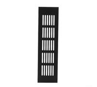 60mm Aluminium Air Vent Grille for Wardrobe Cabinet - Black Louvred Wall Vent with Insect Mesh Fly Net - Kitchen Bathroom Cupboard Ventilation Cover(60x225mm)